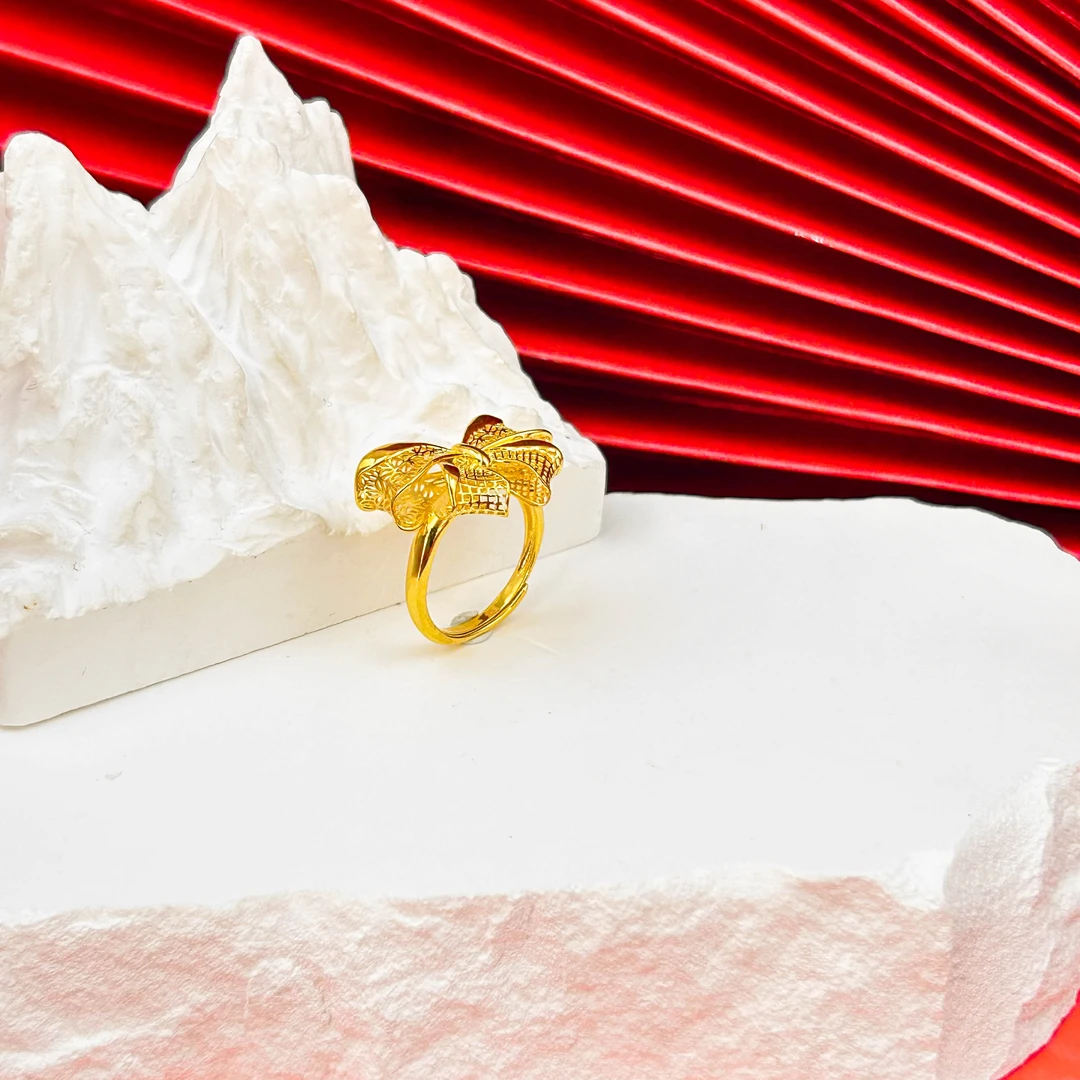 足银戒指 【蝴蝶结戒】磨砂经典传承简约情侣蝴蝶结戒指