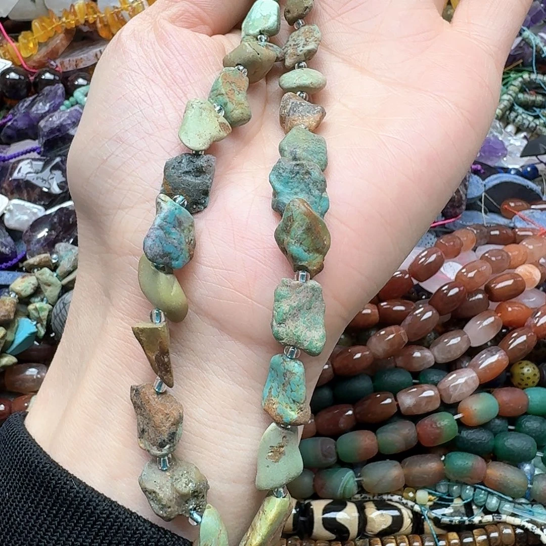 玛瑙/玉髓合金珠宝半成品一条10mm湖北松原石