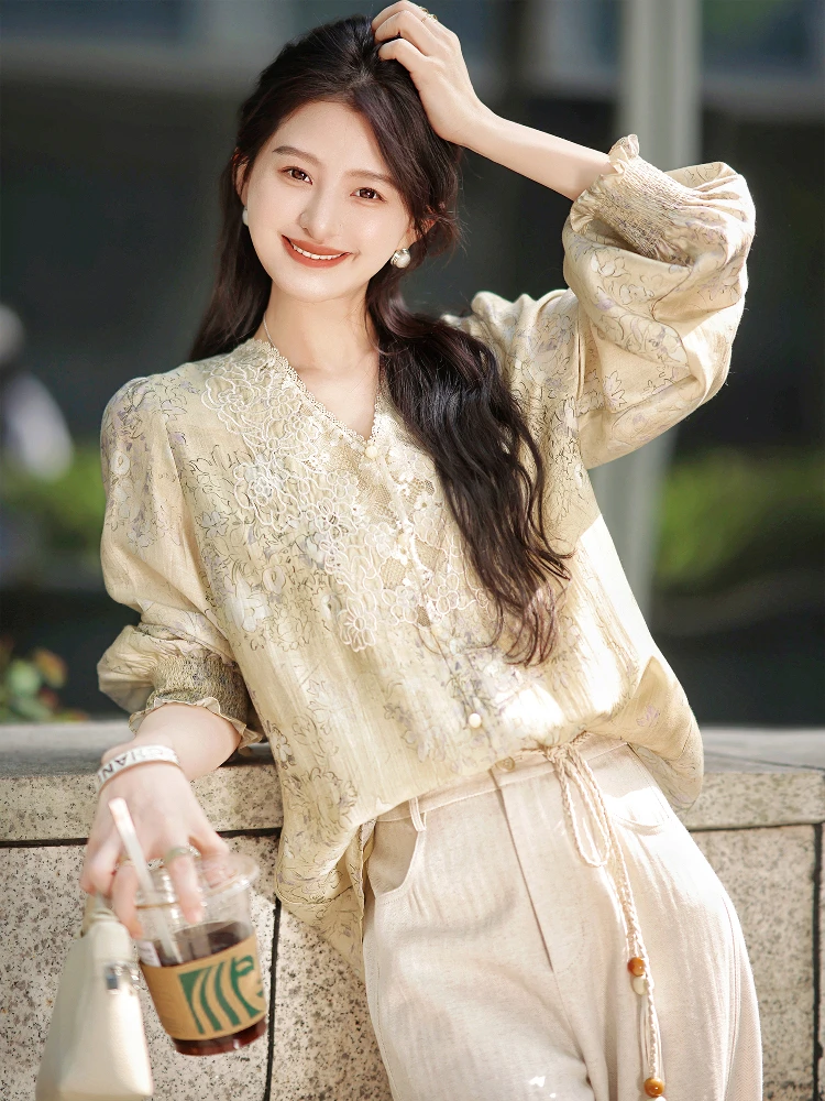 【赵大喜】现货！春和景明小衫 | 小衫/刺绣/里外高支天.丝