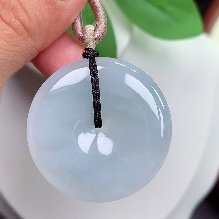 颈饰未镶嵌翡翠平安扣 35x5.4mm