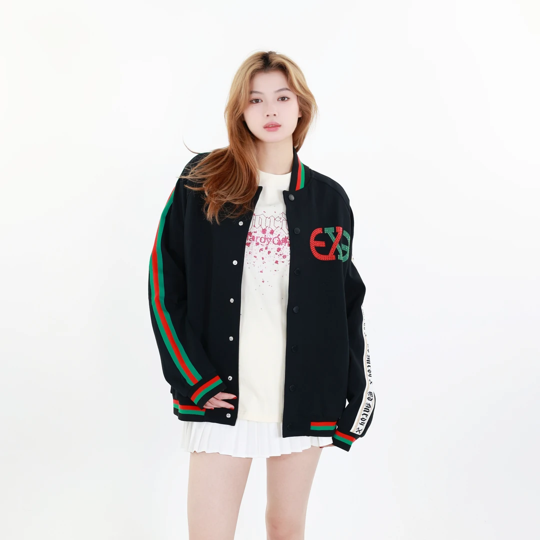 Ed hardy X虎头织带棒球服夹克外套潮牌高级感男装痞帅X1OCU801