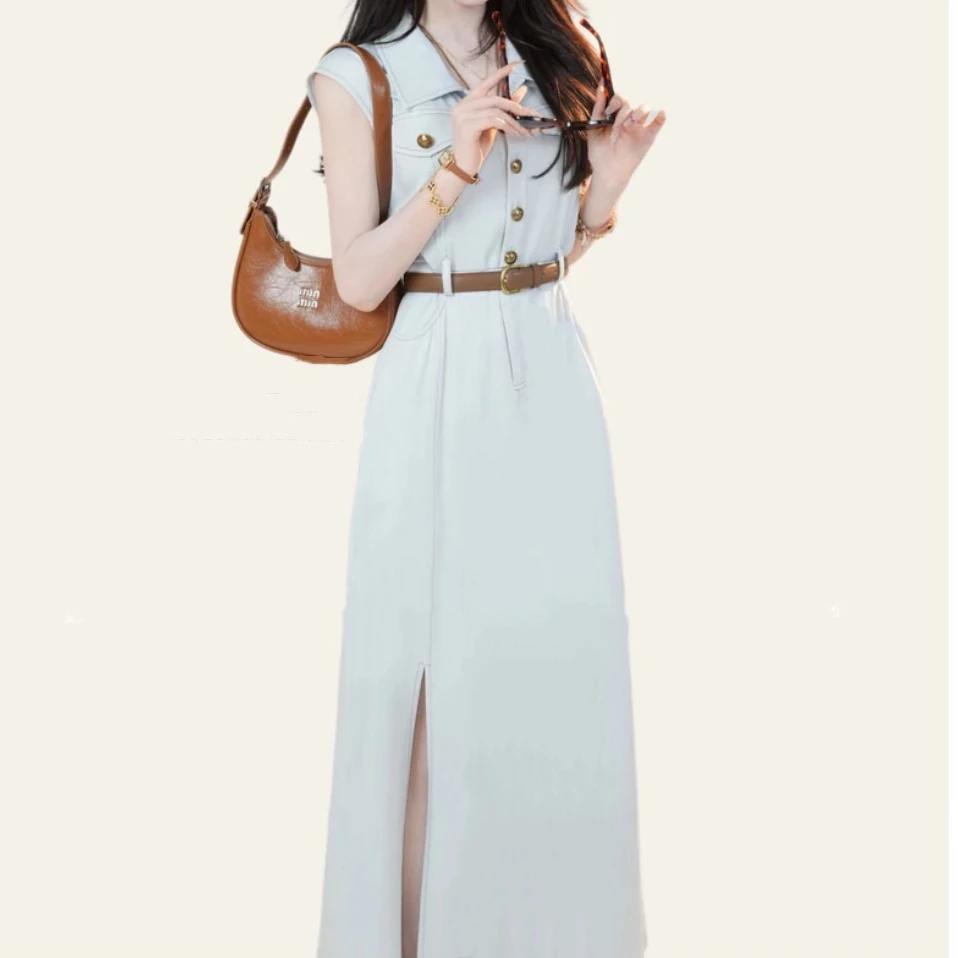 清 夏日唱片连衣裙预2025年夏装新品时尚显瘦