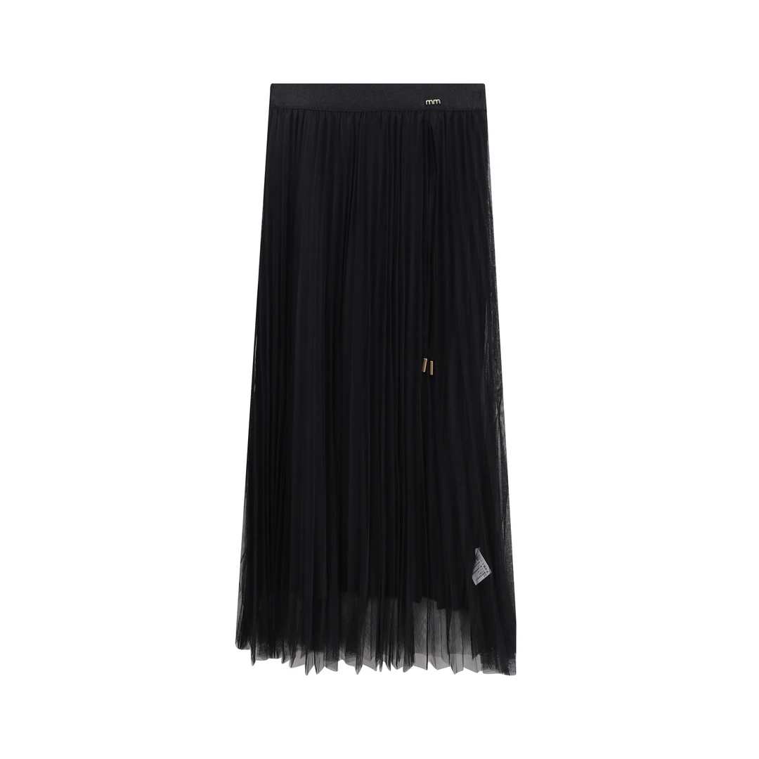 高级感名媛精致小香风轻奢百褶半身裙C12025