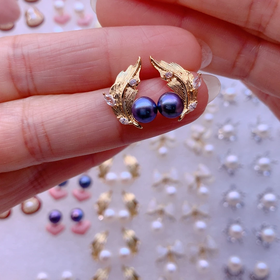 耳饰合金淡水珍珠