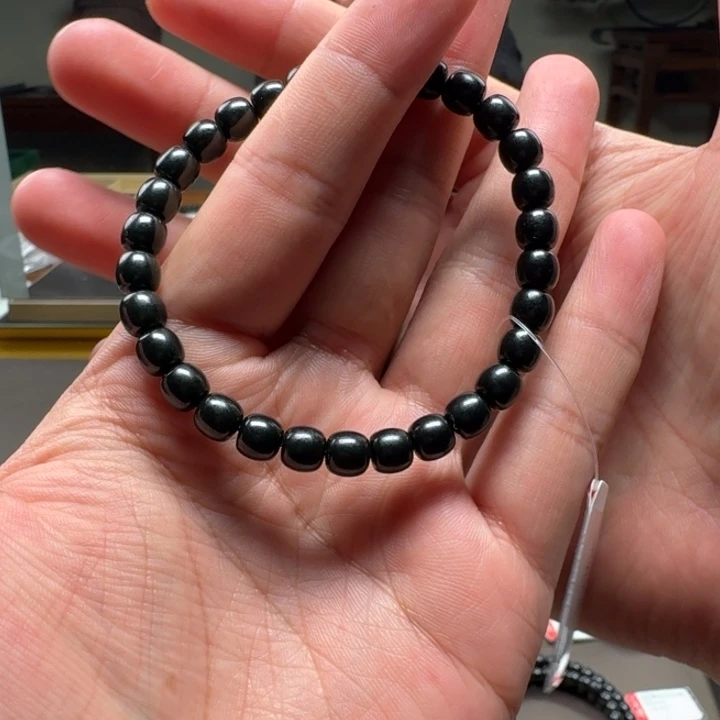 和田玉未镶嵌手链卡7mm踏青