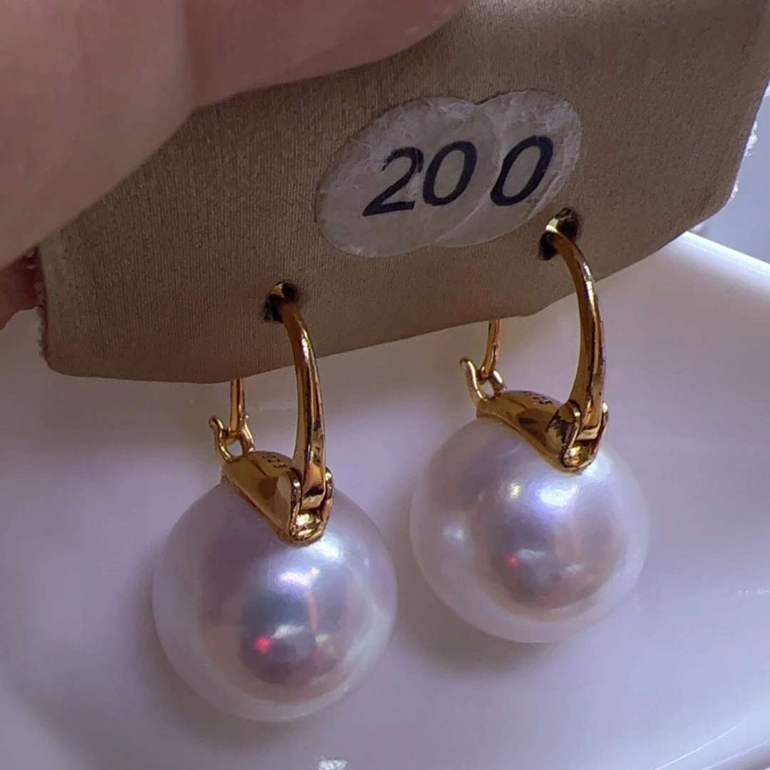 银S925镶嵌淡水珍珠耳饰