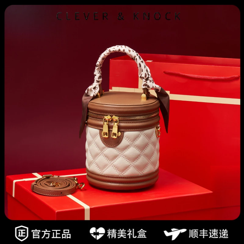 CleverKnock圆筒包包女式2025新款斜挎包单肩包潮小包女款手提水