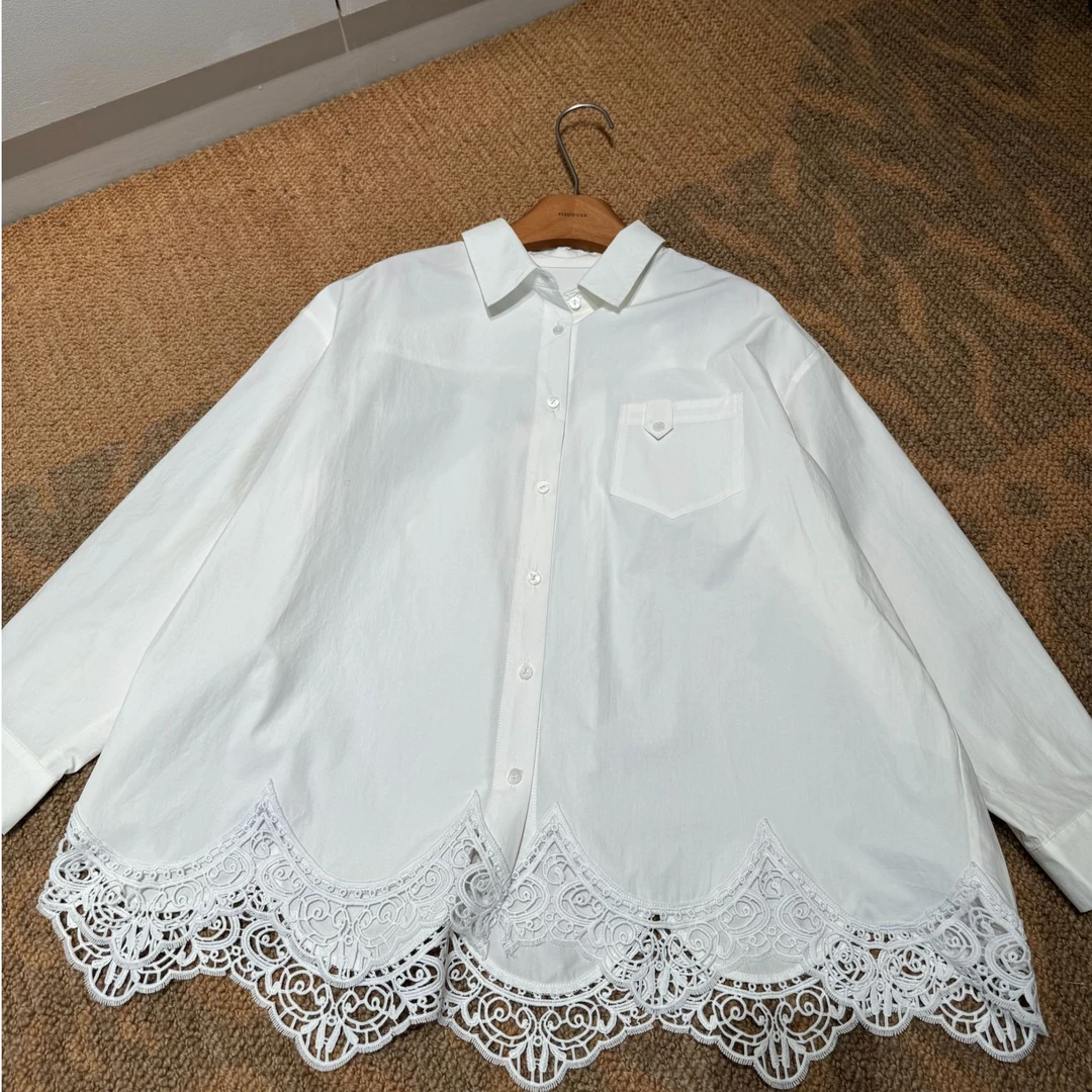 JIUJIU【梦露】白色百搭衬衫时尚设计感小众衬衫