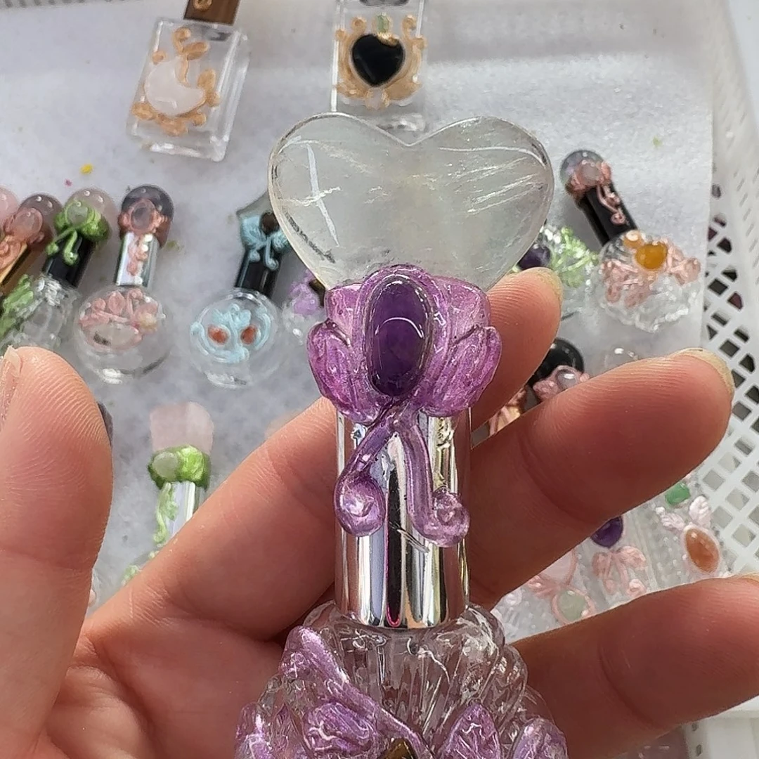 多***米未镶嵌手链烟晶粉