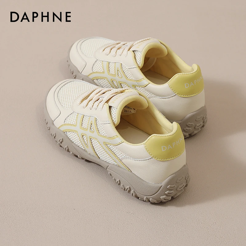 达芙妮阿甘鞋女秋季2025新款网面透气厚底爬山旅游薄款运动德训鞋