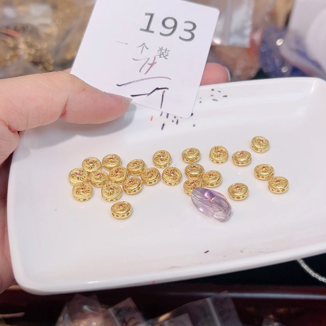 紫晶珠宝半成品银S925镀金镶嵌193