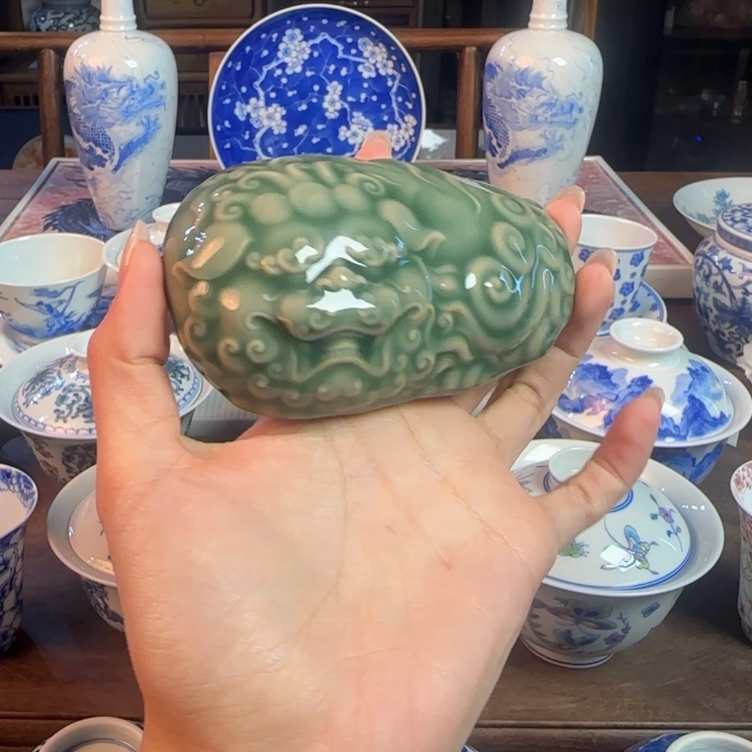 汝窑汝瓷茶则放漏微微瑕
