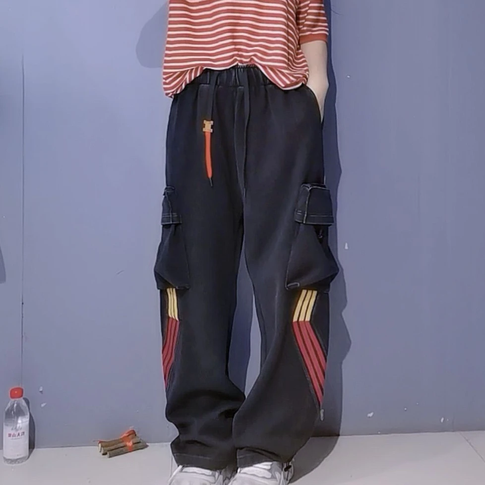 时尚新款潮牌休闲宽松个性百搭潮流洋气舒服直筒裤