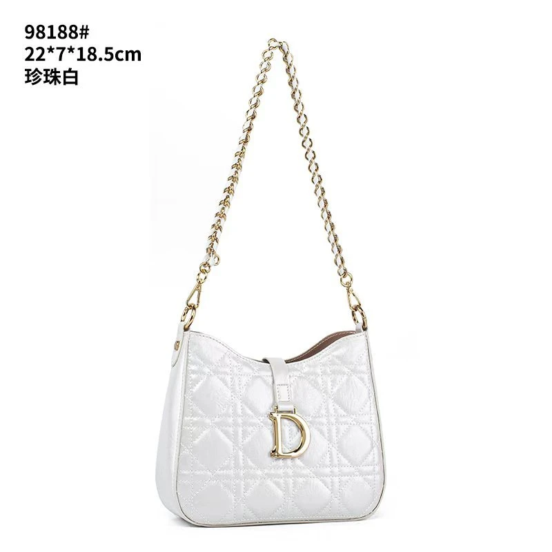 【RAIN.CUN】QYX-98188-珍珠白气质时尚百搭简约斜跨轻奢女包