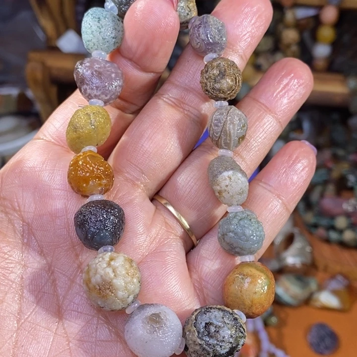 玛瑙/玉髓珠宝半成品未镶嵌烧*草