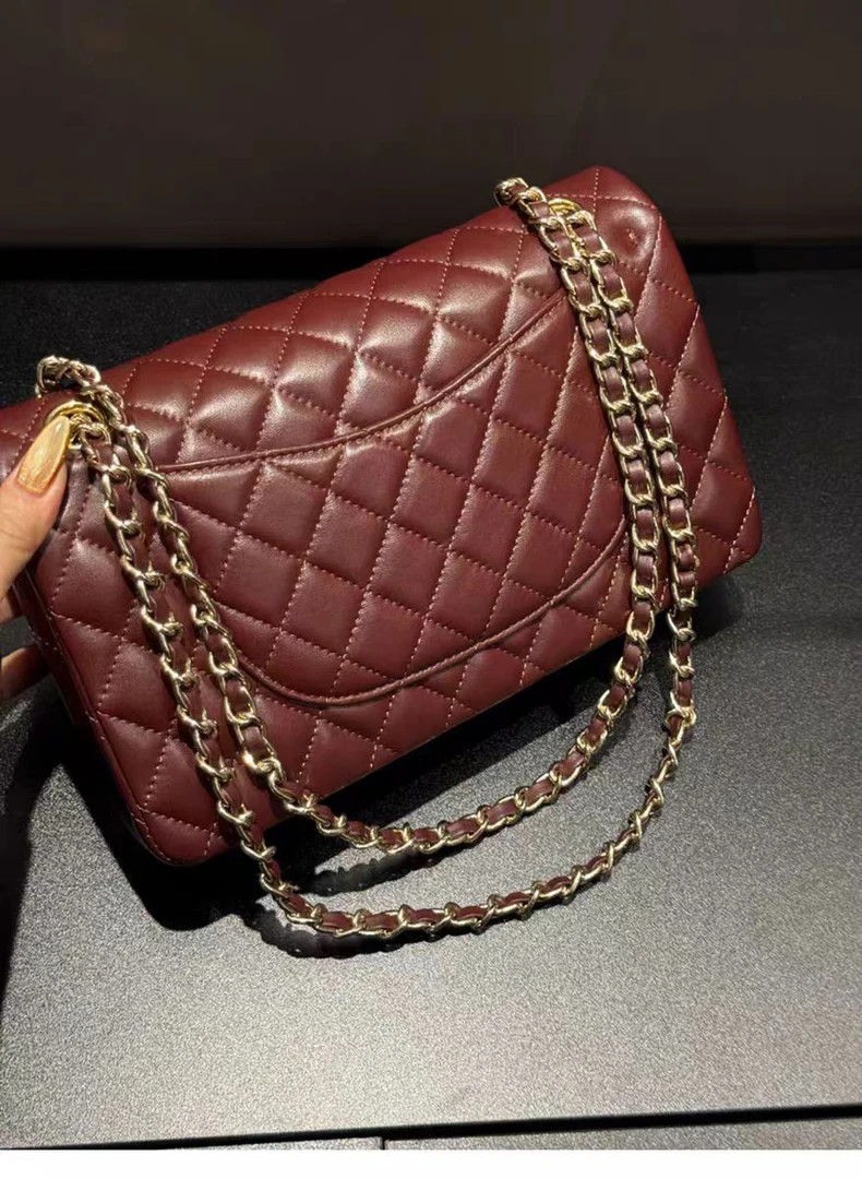 小香风菱格链条包包女高级质感时尚百搭真皮单肩斜挎包包休闲女士