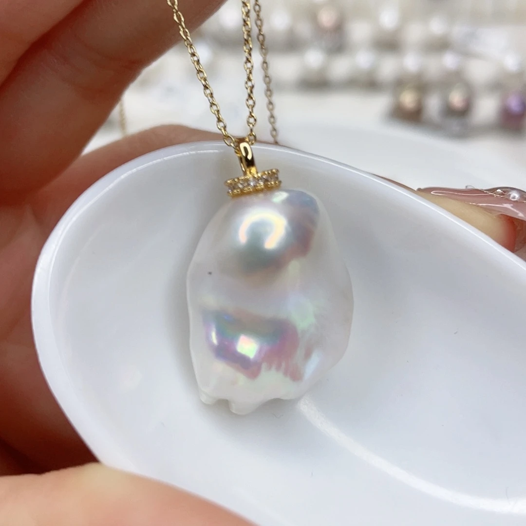 淡水珍珠未镶嵌吊坠(赠链)