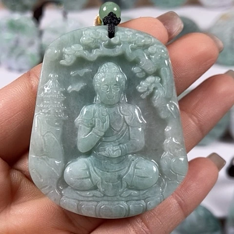 翡翠颈饰未镶嵌阿尼陀佛福利