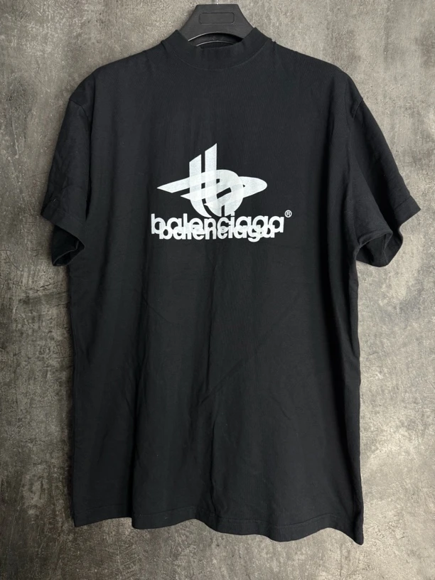 全新未使用 Balenciaga/巴黎世家 前后幻影重叠印花短袖/12439