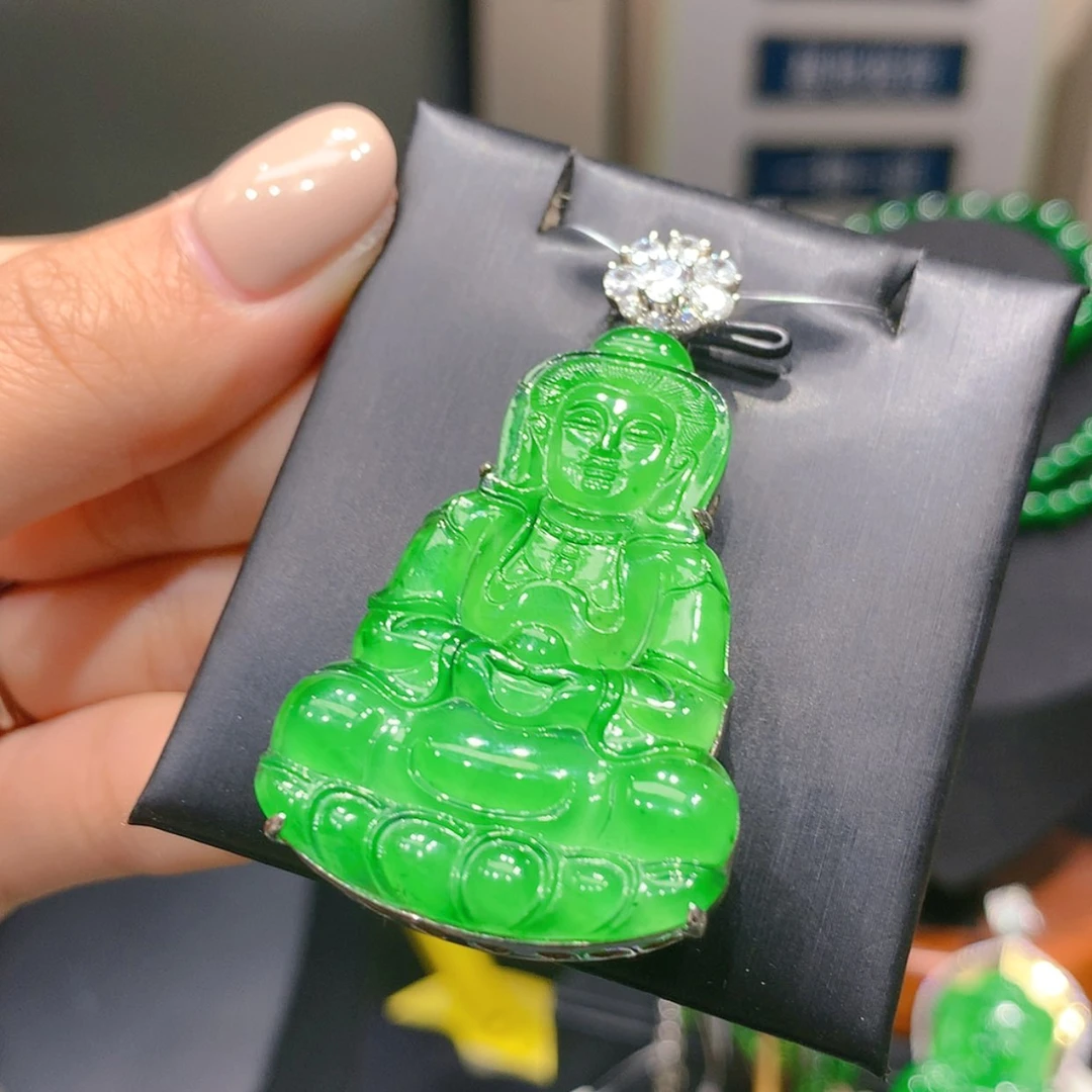 【闪购商品】颈饰银S925镶嵌翡翠7柒姐