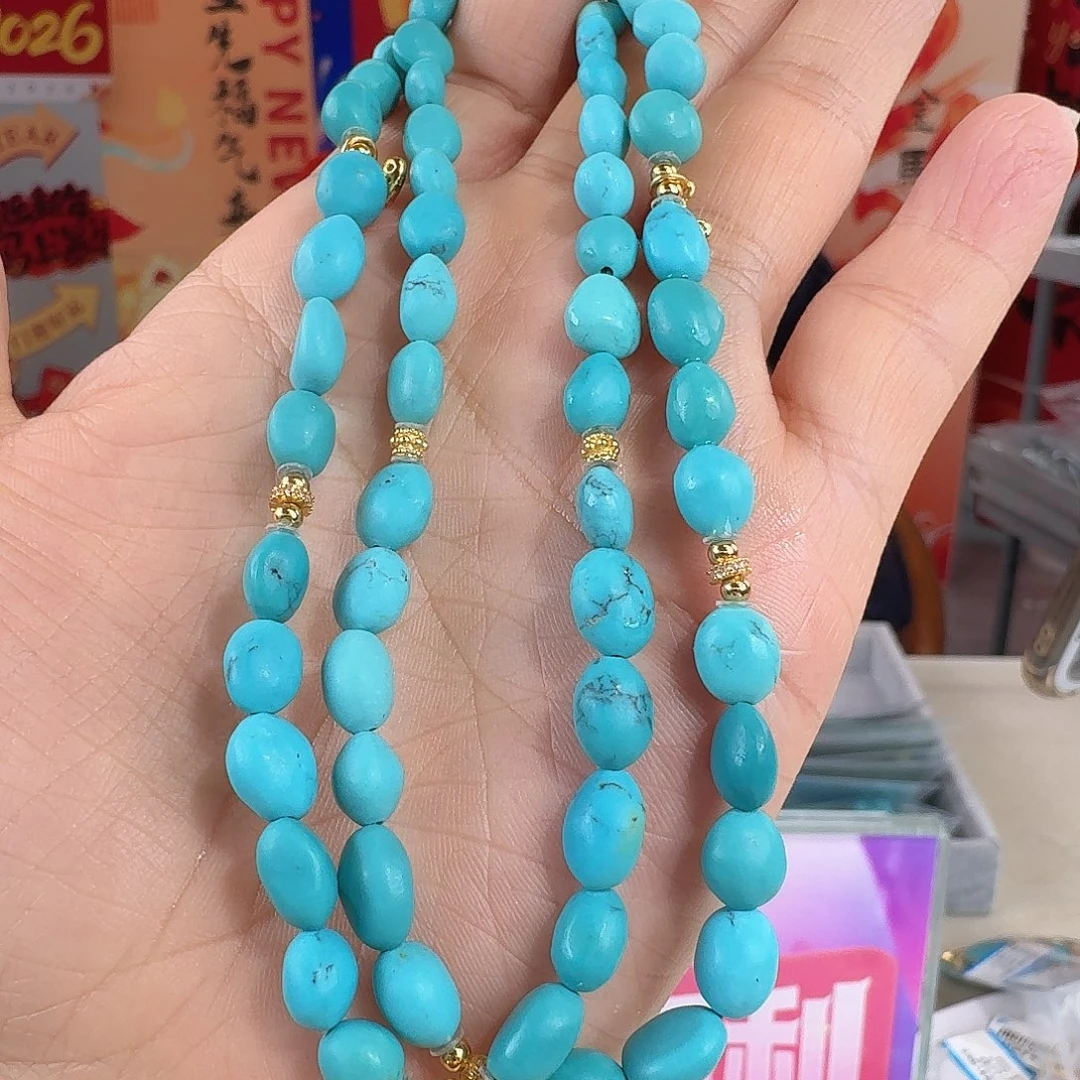 绿松石18K金镶嵌珠宝奇石