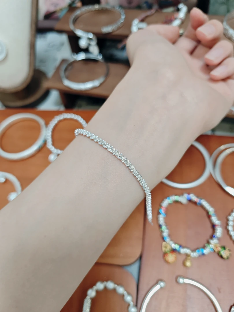 D625 足银9999银手链纯银饰品