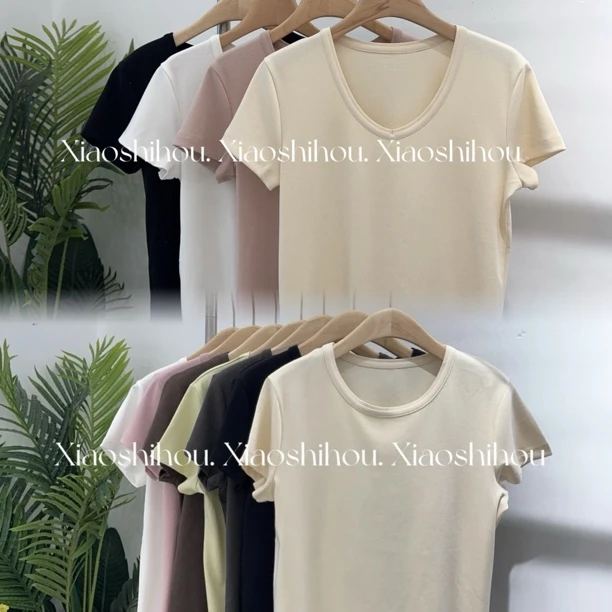 小时候女装纯色t恤3566 3577