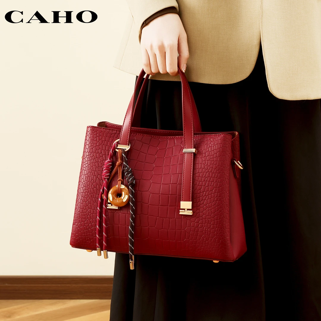 CAHO高级感婚包通勤包大容量包包女中年妈妈生日礼物手提包斜挎包