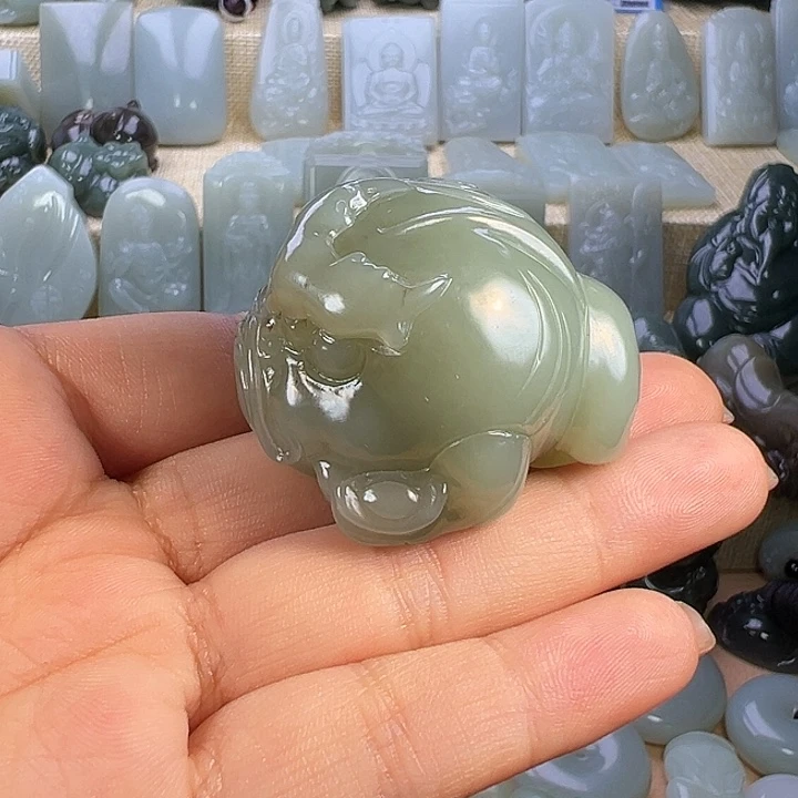 和田玉（糖玉）未镶嵌车挂