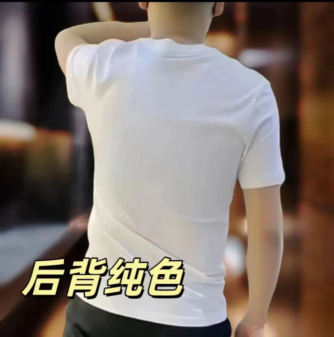 2025夏季新款时尚百搭潮流印花短袖t恤男 高品质棉男款短袖爆款