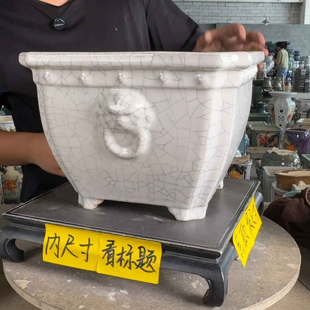 。一风堂石湾花盆 颜色深浅变化 内24*19