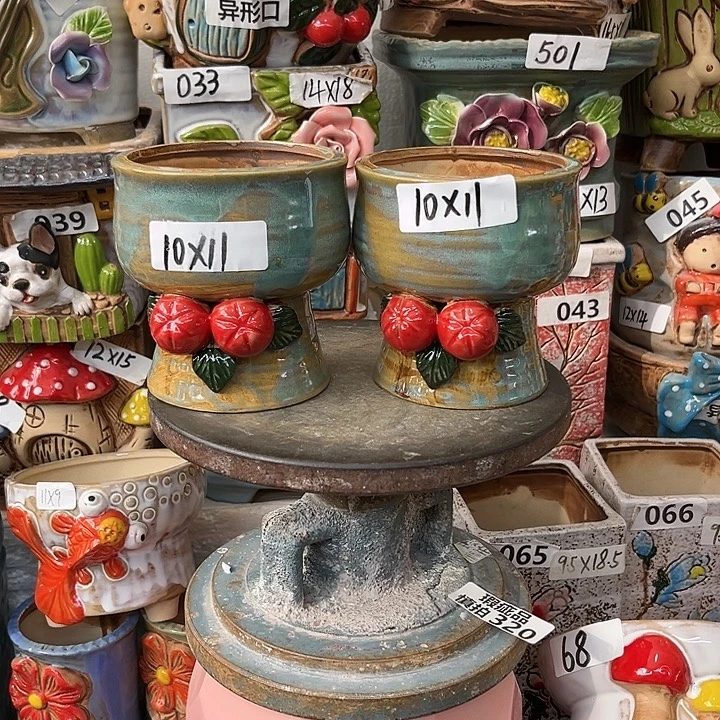 粗陶材质多肉花盆