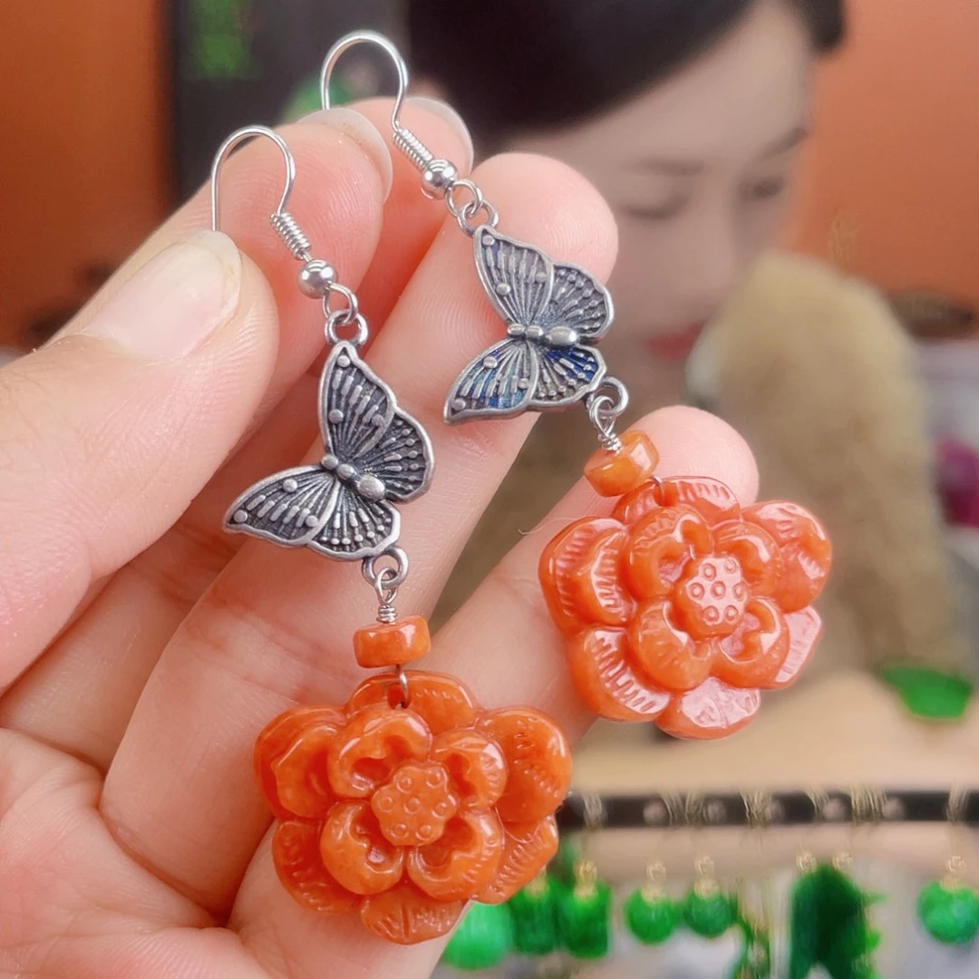 翡翠未镶嵌耳饰饰品