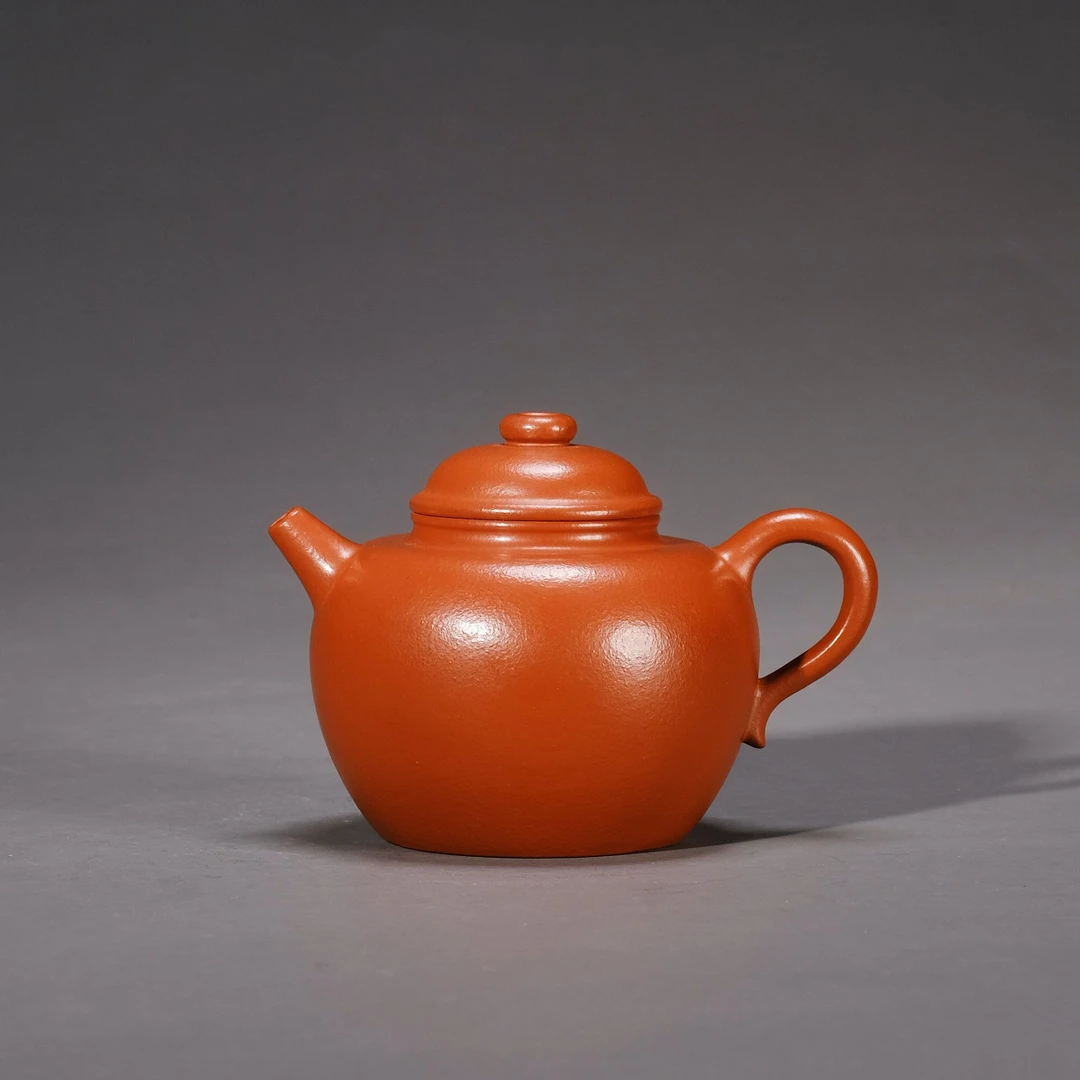 【宜子孙】大彬圈钮壶.朱泥半手工制作.容量140cc泡茶壶家用茶具