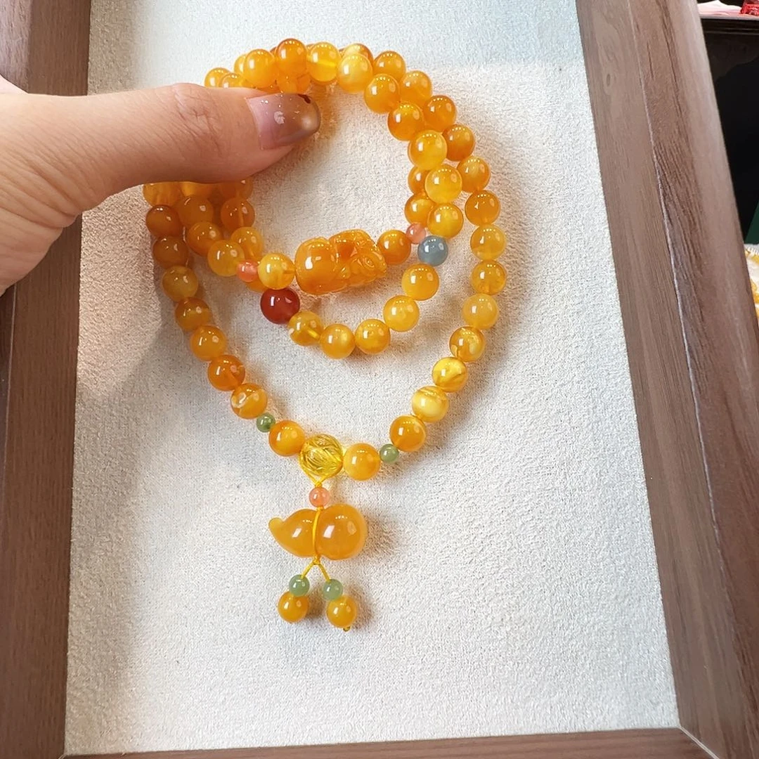 手链蜜蜡未镶嵌蜜蜡7.7mm