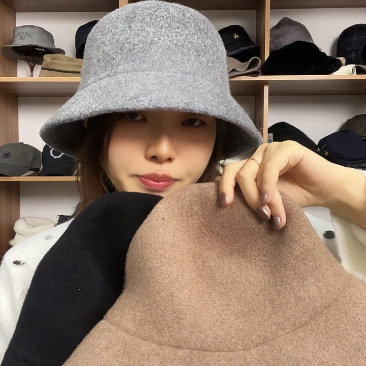 纯棉无家羊毛渔夫帽