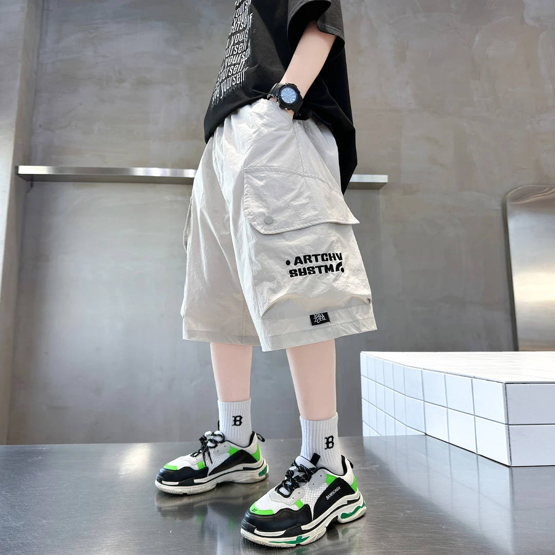 儿童夏季工装短裤2025新款男童装韩版宽松百搭痞帅气五分裤中裤潮