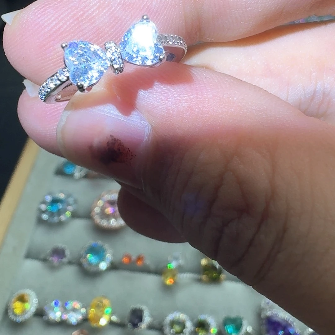 托帕石戒指银S925镶嵌