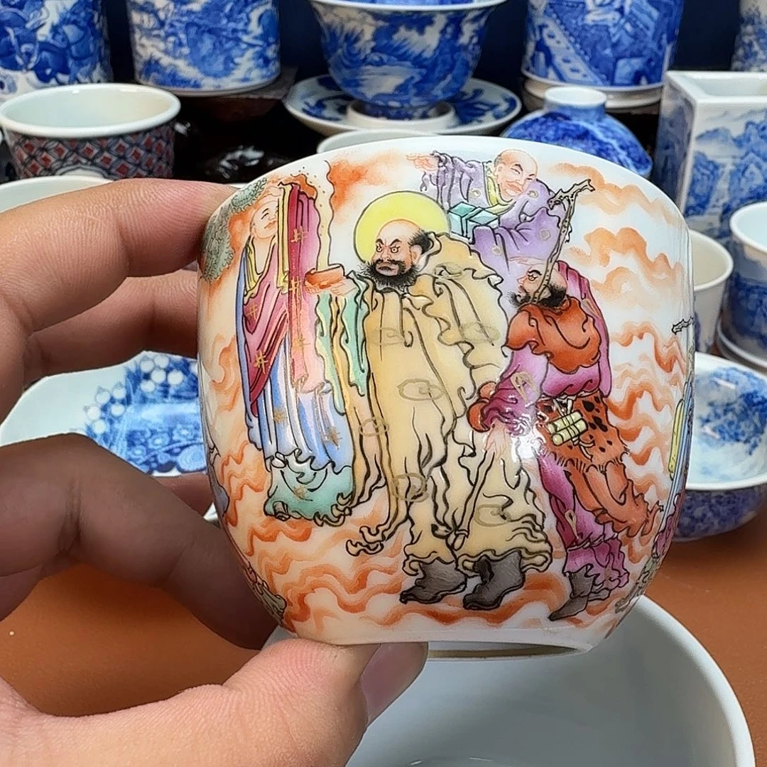 威***穷杯子景德镇全手工手绘陶瓷