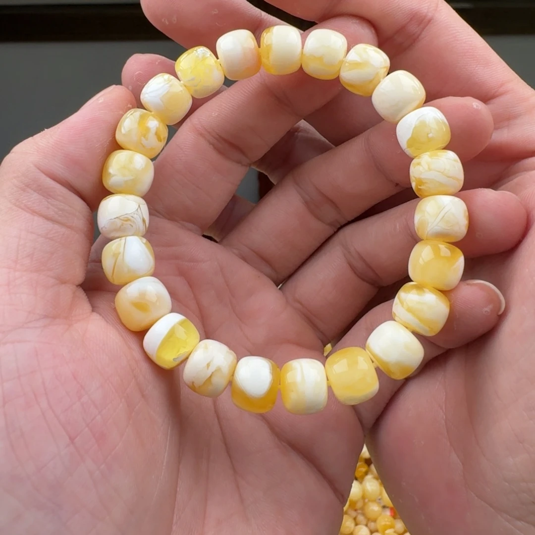 琥珀未镶嵌手链蜜蜡手串