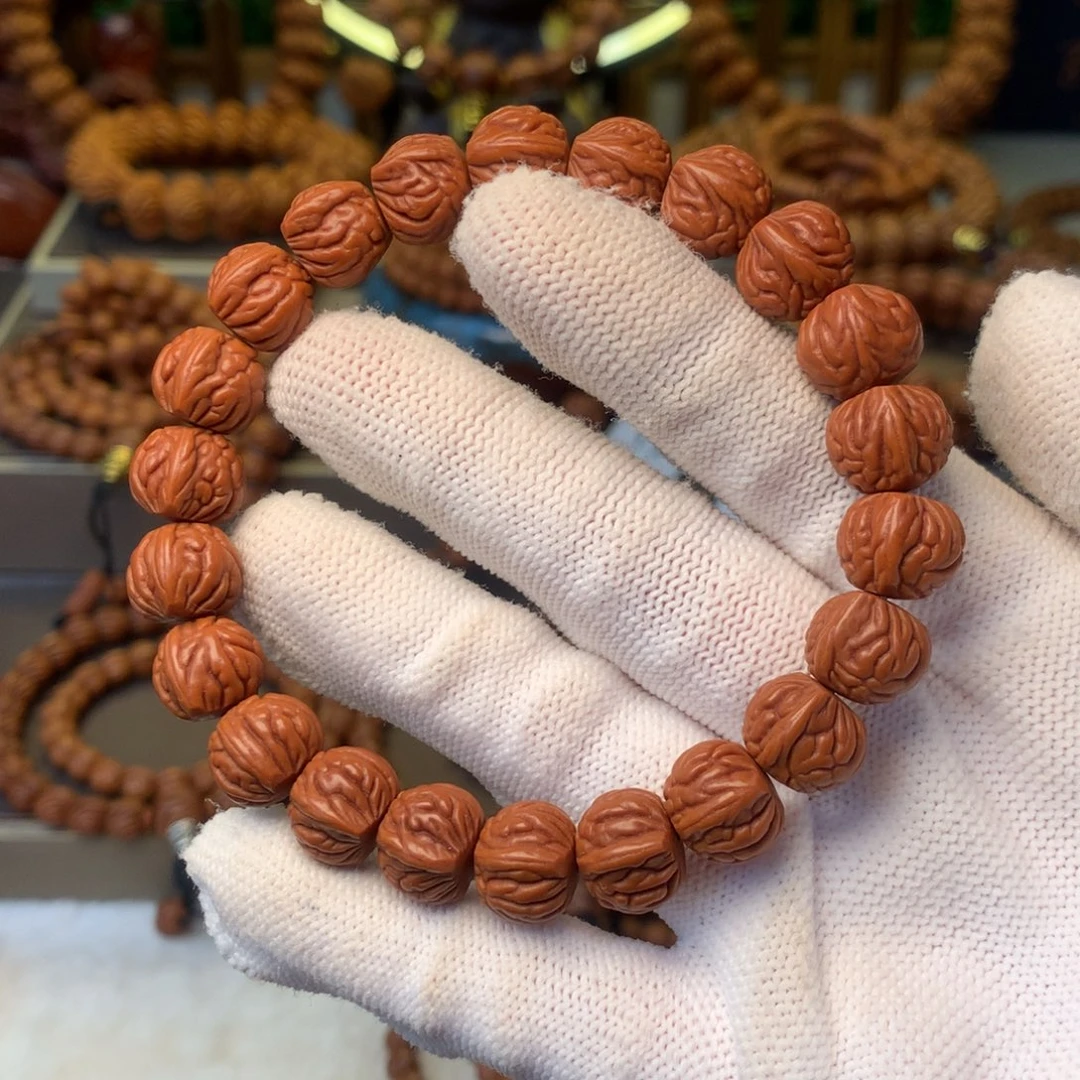 星***白桃核手串秦岭龙纹