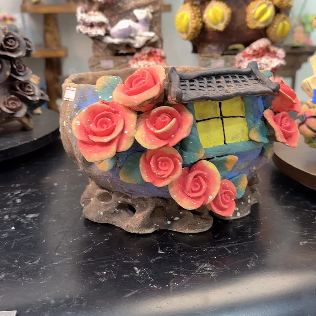 苏***娘本默花器麦饭石花盆