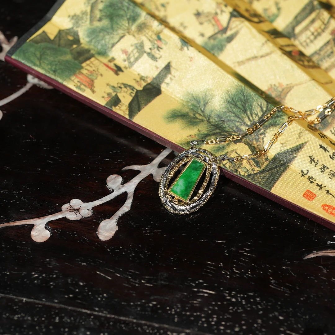 1.12香港王老板-翡翠镶嵌吊坠o194