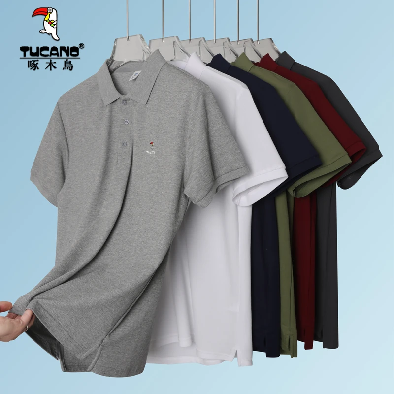 TUCANO/啄木鳥2025夏新款男士POLO衫百搭薄款透气翻领短袖纯色T恤