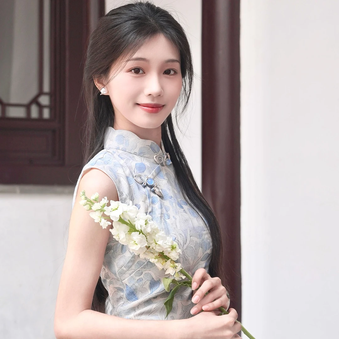 【风清余】2025春款新出炉丝麻中国风气质民国感时尚旗袍 衣长123