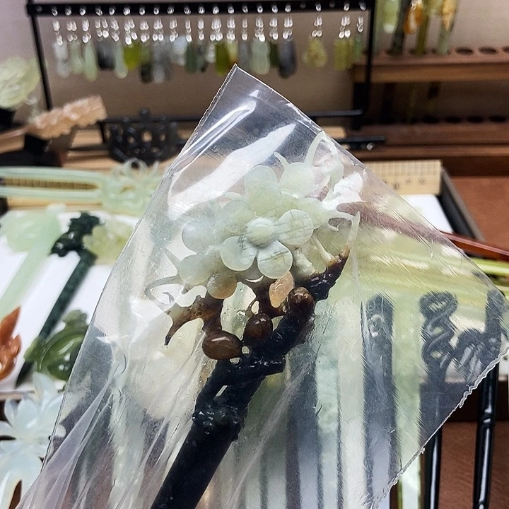 岫玉发簪未镶嵌M*.岫玉发簪未镶嵌天然