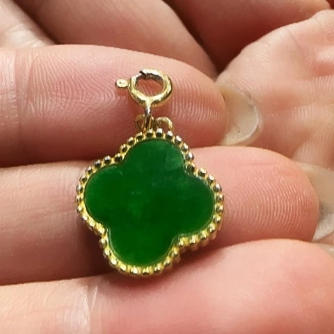 翡翠银S925镶嵌吊坠(不含链)