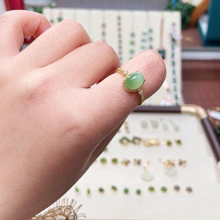 和田玉银S925镶嵌项圈