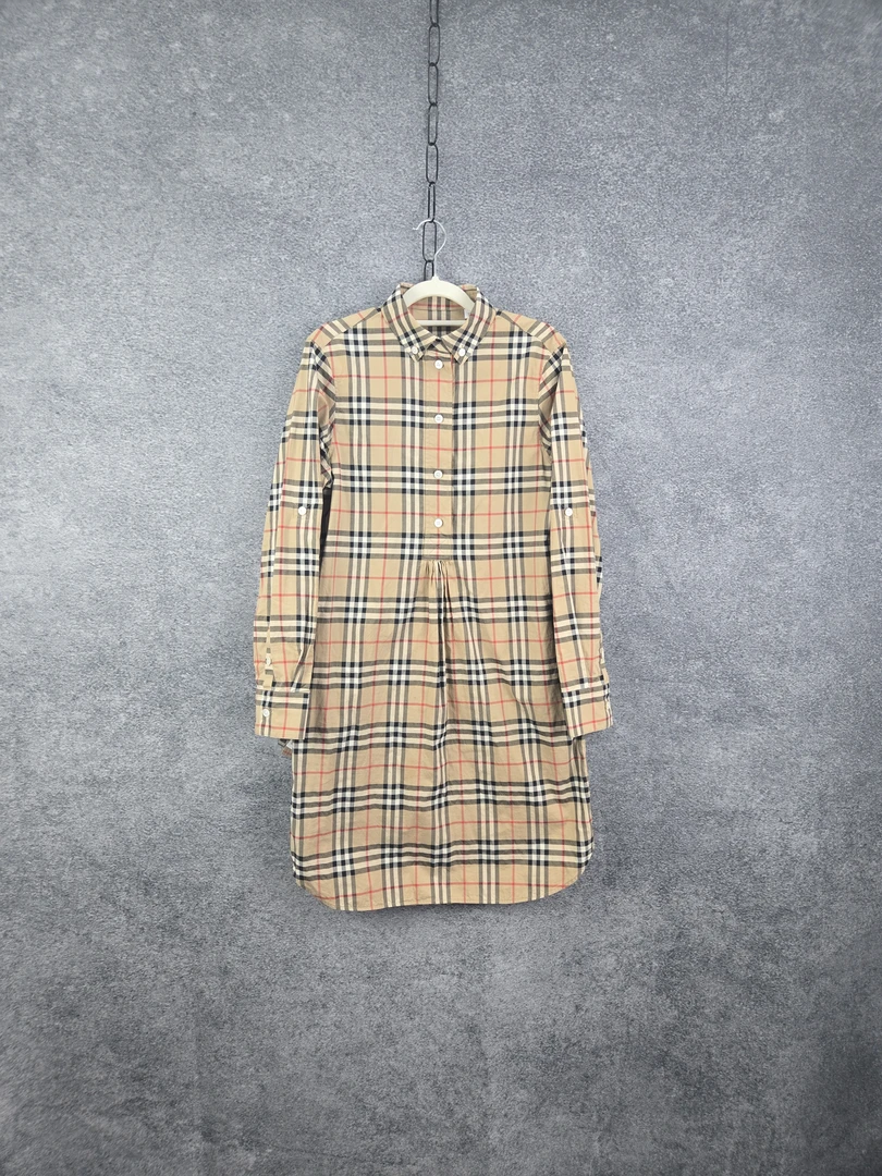 99新 BURBERRY/博柏利 CZF1239/格纹衬衣裙/尺码UK6/99新