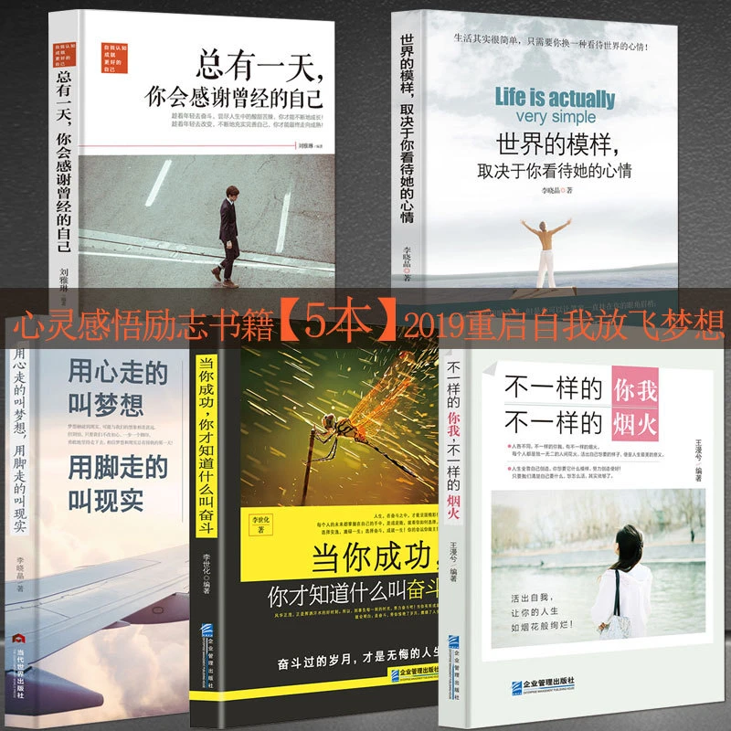 【5本】心灵感悟成功励志正版书 越努力越幸运感谢曾今奋斗的自己